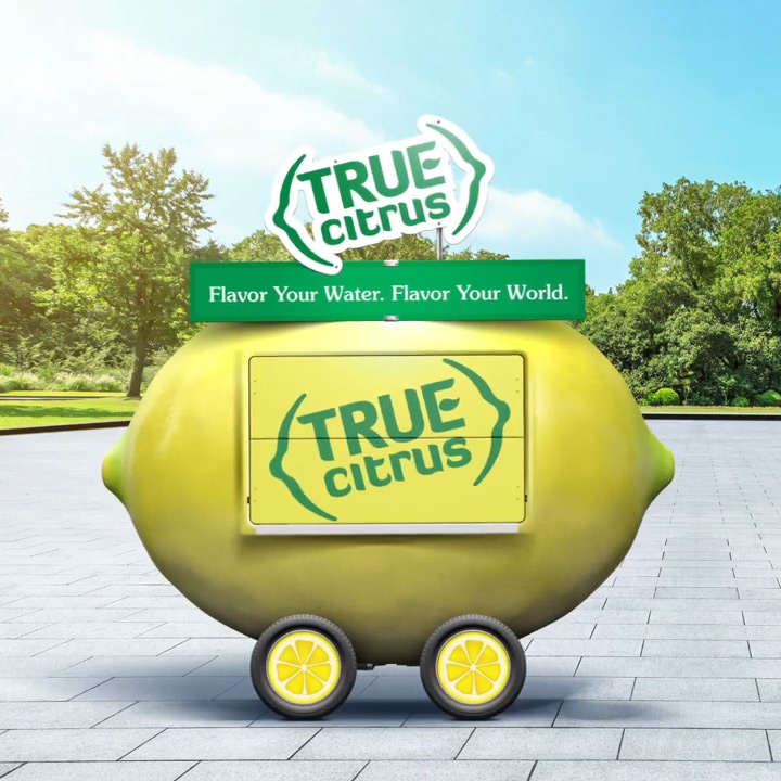 Image from the True Lemon lemonade stand social activation video that Digital Amplification produced for Instagram and Facebook