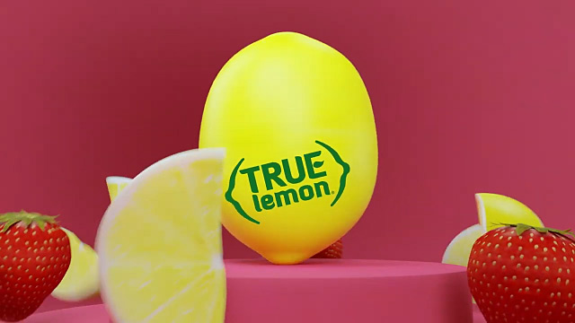  Image from the True Lemon Strawberry Ingredient Heroes 30 second video that Digital Amplification produced for YouTube, streaming video and OTT