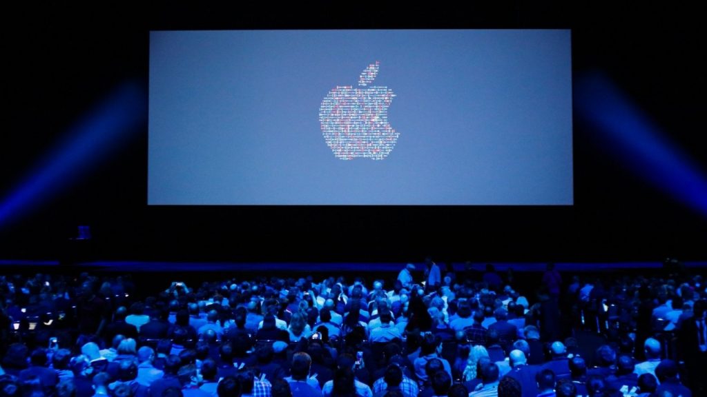 A product launch being held by Apple to show a new line of products